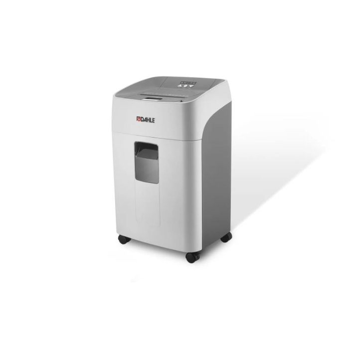 Dahle ShredMATIC 300 Destructora de Papel Automatica Corte en Particulas P-4 - Autoalimentacion 300 Hojas, Manual 14 Hojas - Papelera de 40L - Con Ruedas - Apta para Papel, Tarjetas, Cd´s - Color Gris
