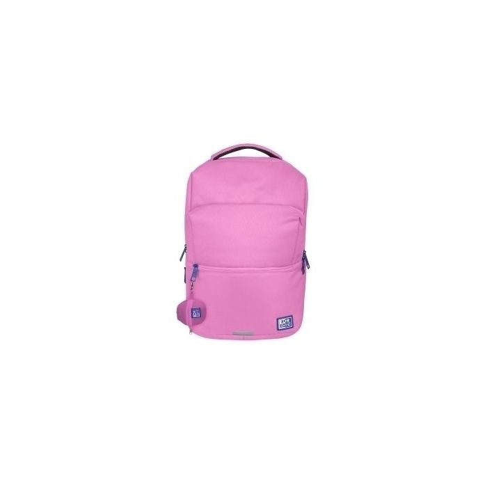 Oxford B-Ready Mochila 28L - Tamaño 42x30x15cm - Bolsillo Acolchado - Asa Superior - Funda para Lluvia - Poliester Reciclado RPET - Color Rosa