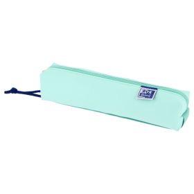 Oxford Live & Go Estuche Cuadrado Pequeño - Material Acolchado - Goma Elastica para unirlo al Cuaderno - Color Azul