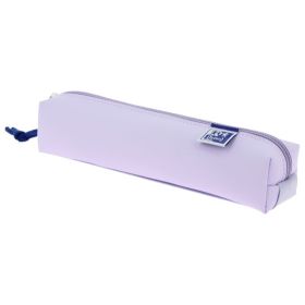 Oxford Live & Go Estuche Cuadrado Pequeño - Material Acolchado - Goma Elastica para unirlo al Cuaderno - Color Malva