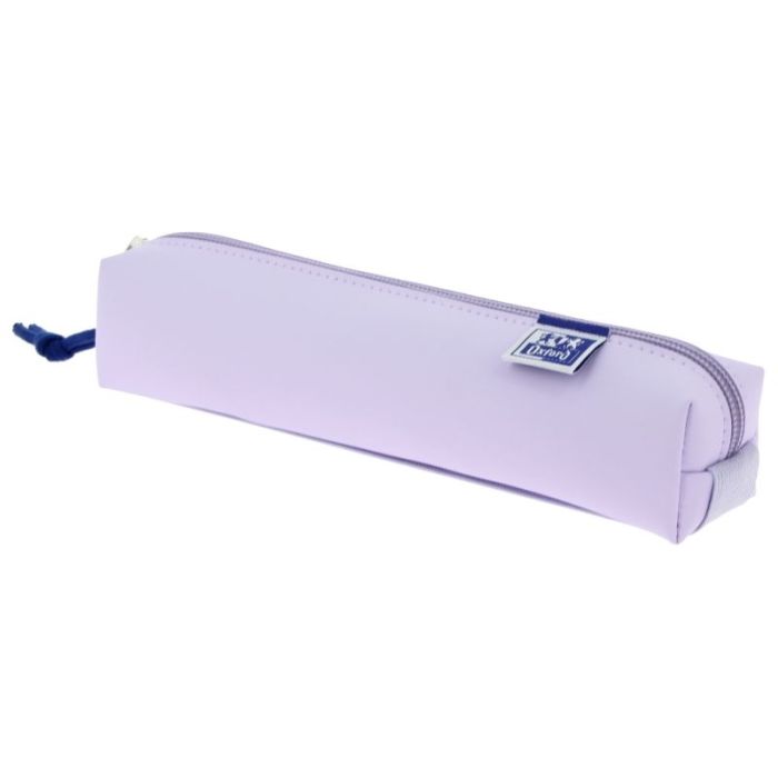 Oxford Live & Go Estuche Cuadrado Pequeño - Material Acolchado - Goma Elastica para unirlo al Cuaderno - Color Malva
