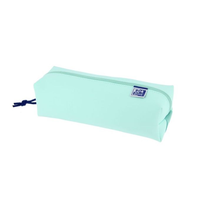 Oxford Live & Go Estuche Cuadrado Grande - Material Acolchado - Goma Elastica para unirlo al Cuaderno - Color Azul
