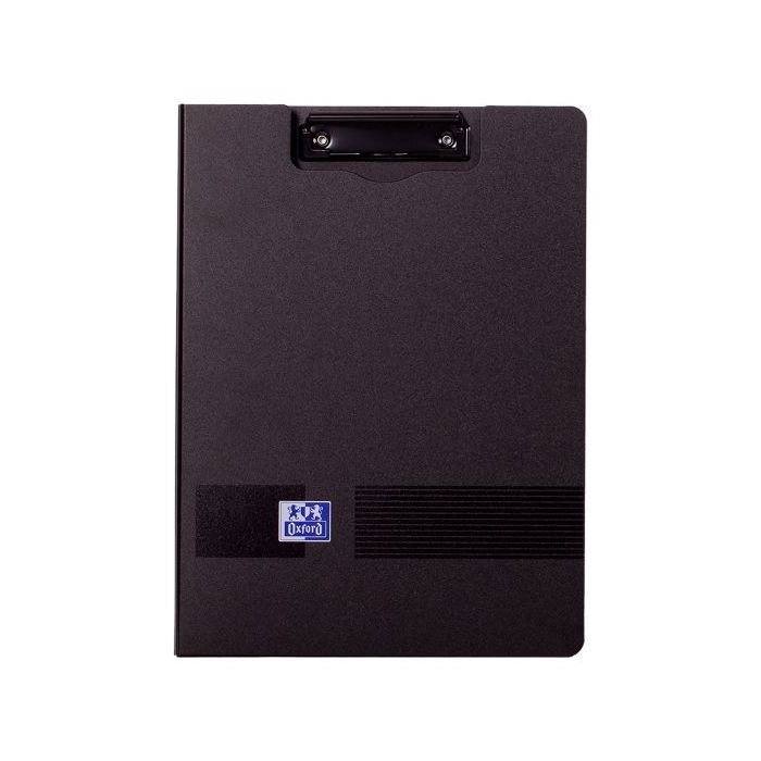 Oxford Live & Go Carpeta con Pinza Metalica - Fabricada en Polifoam - Bolsillo Interior - Color Negro