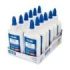 Milan Expositor con 12 Botes de Cola Blanca 100gr - Lavable y sin Disolventes - Ideal para Uso Escolar y Manualidades - Transparente al Secarse