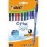 Bic Cristal Soft Pack de 10 Boligrafos de Bola - Punta Media de 1.2mm - Trazo 0.45mm - Escritura mas Fluida - Colores Surtidos