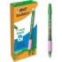 Bic Illusions Boligrafo Borrable - Punta Media de 0.7mm - Grip de Goma - Recargable - Color Verde