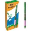 Bic Illusions Boligrafo Borrable - Punta Media de 0.7mm - Grip de Goma - Recargable - Color Verde