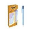 Bic 4 Colours Pastel Boligrafo de Bola Retractil - Punta Media de 1.0mm - Tinta con Base de Aceite - Cuerpo en Colores Pastel - 4 Colores
