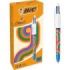 Bic 4 Colours Decors Lines Boligrafo de Bola Retractil - Punta Media de 1.0mm - Tinta con Base de Aceite - 4 Colores