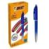Bic 4 Colours Smooth Gradient Azul Boligrafo de Bola Retractil - Punta Media de 1.0mm - Escritura un 40% mas Suave - 4 Colores
