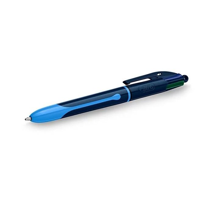 Bic 4 Colours Smooth Drop Boligrafo de Bola Retractil - Punta Media de 1.0mm - Escritura un 40% mas Suave - 4 Colores