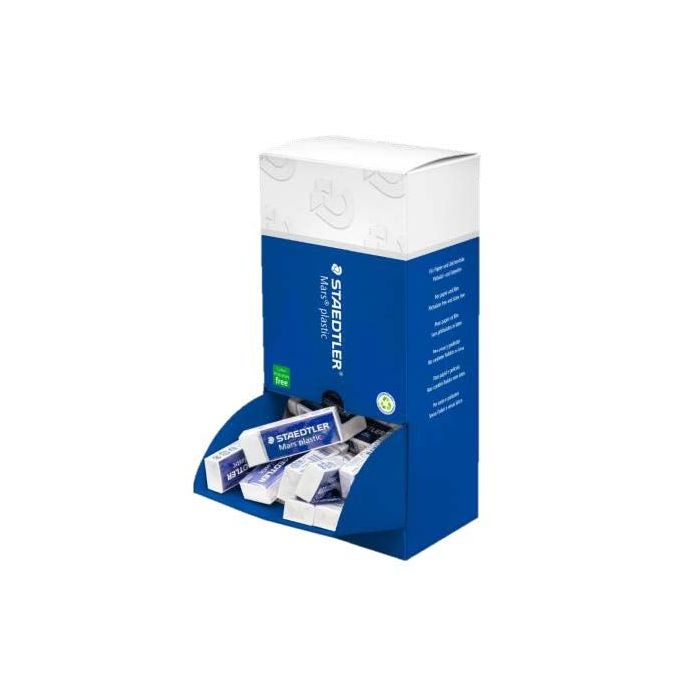 Staedtler Mars Plastic Goma de Borrar - Plastico - Alta Precision - Color Blanco