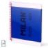 Milan Nata 624 Cuaderno Espiral Formato A4 Liso - 80 Hojas de 95 gr/m2 - Microperforado, 4 Taladros - Color Azul