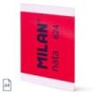 Milan Nata 624 Libreta Encolada Formato A4 Liso - 48 Hojas de 95 gr/m2 - Microperforado - Color Rosa