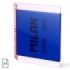 Milan Nata 624 Cuaderno Espiral Formato A4 Pautado 7mm - 80 Hojas de 95 gr/m2 - Microperforado, 4 Taladros - Color Azul