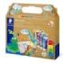 Staedtler Noris Junior Conjunto de Actividades Pack de 4 Tubos de Pintura Deos 75ml + Tijera + Folleto de Actividades - Colores Surtidos