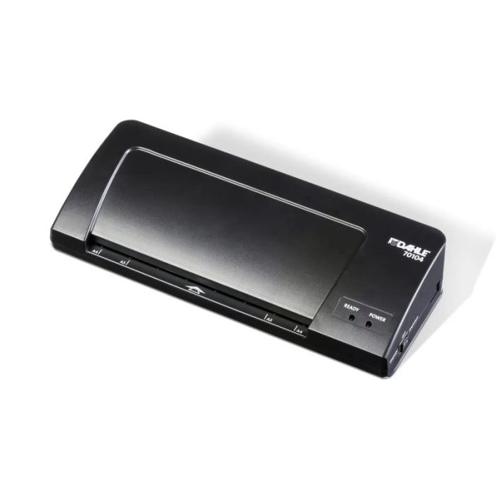 Dahle 70104 Plastificadora A4 - Calentamiento de 3 a 5min - Velocidad de 250mm/min - Espesor a Plastificar Max. 0,5mm