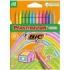 Bic Kids Plastidecor Pastel Caja de 12 Lapices de Cera - Extraresistentes - Facil de Sacar Punta - No Mancha - Colores Pastel Surtidos