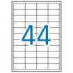 Apli Pack de 4.400 Etiquetas Rectangulares 48,5 x 25,4mm - 100 Hojas por 44 Etiquetas - Adhesivo Removible - Cantos Rectos - Color Blanco