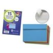 Bismark Pack de 15 Sobres de Papel 90gr - Medidas 120x165mm - Cierre Autoadhesivo - Colores Surtidos