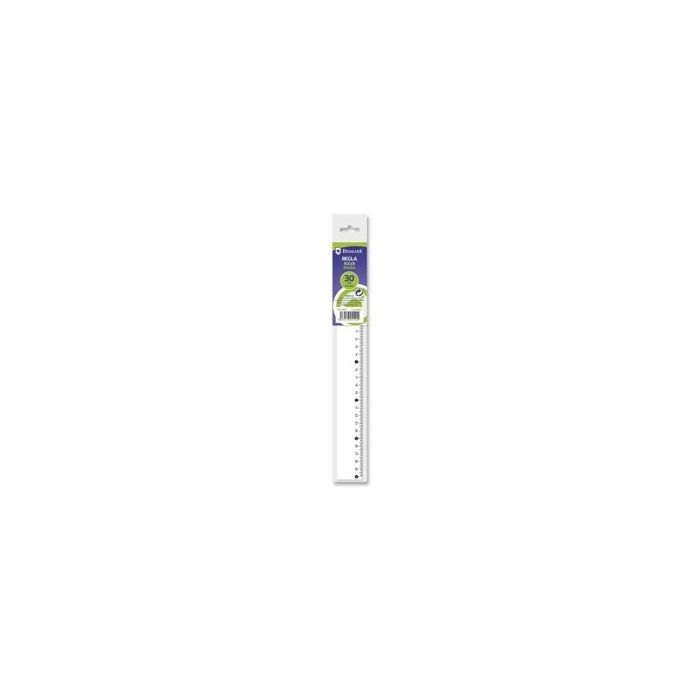 Bismark Regla Milimetrada 30cm - Fabricada en Plastico - Ideal para Colegio - Transparente