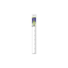 Bismark Regla Milimetrada 40cm - Fabricada en Plastico - Ideal para Colegio - Transparente