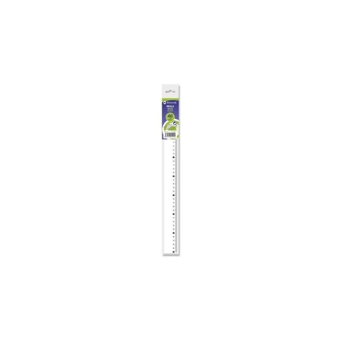 Bismark Regla Milimetrada 40cm - Fabricada en Plastico - Ideal para Colegio - Transparente