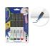 Bismark Pack de 4 Rotuladores para Pizarra Blanca con Grip - Punta Redonda 3mm - Colores Surtidos
