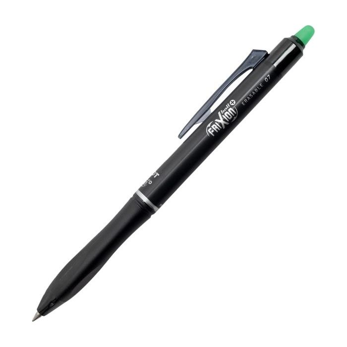 Pilot Frixion Ball Plus Boligrafo Borrable - Punta de 0.7mm y Trazo de 0.35mm - Recargables - 80% de Plastico Reclclado - Color Verde