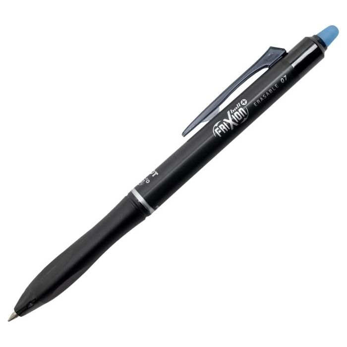 Pilot Frixion Ball Plus Boligrafo Borrable - Punta de 0.7mm y Trazo de 0.35mm - Recargables - 80% de Plastico Reclclado - Color Azul