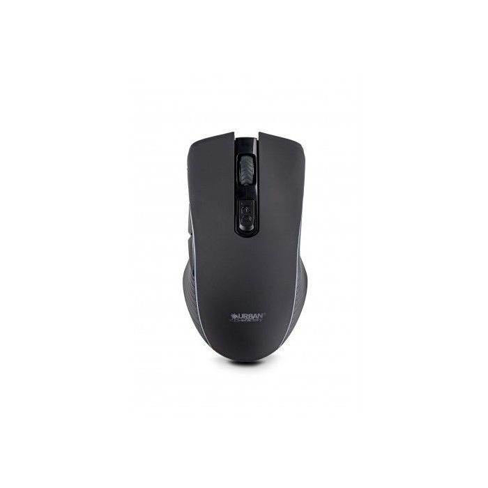 Urban Factory Onlee Raton Bluetooth 2.4Ghz - 1000-2400dpi - Bateria Recargable de 280mAh - 6 Botones - Uso Ambidiestro - Color Negro