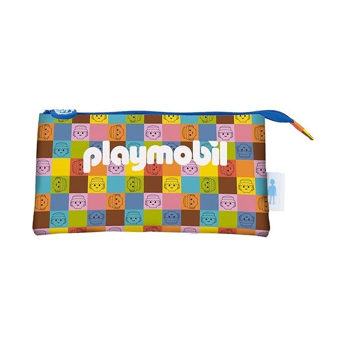 Dohe Playmobil Unite As One Portatodo Triple - Cierre Doble con Cremallera y Tirador de Goma