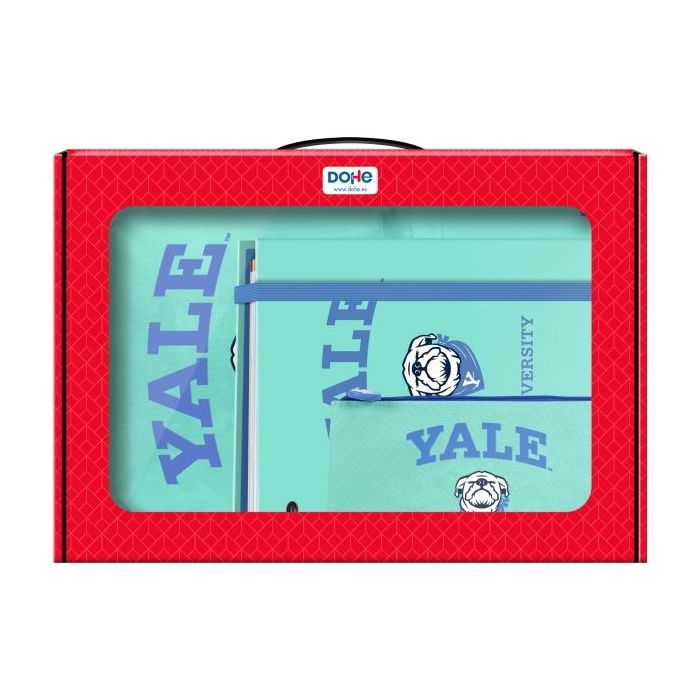 Dohe Yale Dog Pack de Mochila + Carpeta A4 Recambio + Portatodo Triple - Todo en un Maletin Perfecto para Regalo