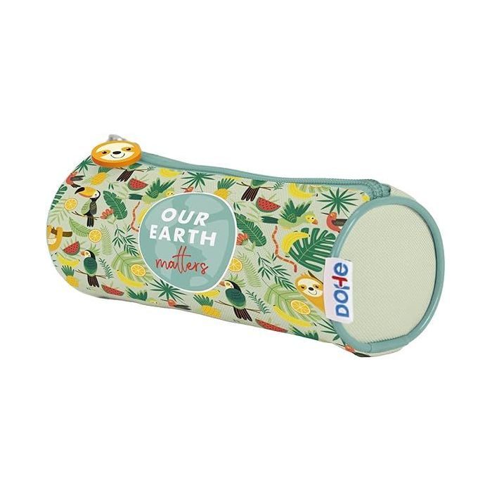 Dohe WWF Tropic Portatodo Simple Redondo - Cierre con Cremallera y Tirador de Goma
