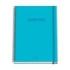 Dohe Colour Vives Cuaderno Espiral A4 100 Hojas Microperforadas Cuadricula 5mm - Tapa Dura Carton Forrado - Cierre de Goma - Bandas de Color - Color Azul Cyan