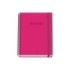 Dohe Colour Vives Cuaderno Espiral A5 100 Hojas Cuadricula 5mm - Tapa Dura Impresa a todo Color y Plastificada en Brillo - Bandas de Color - Cierre de Goma - Color Rosa