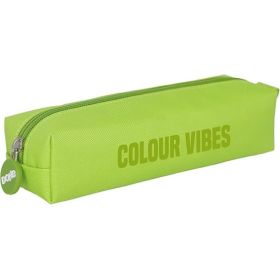 Dohe Colour Vibes Portatodo Cuadrado - Cierre con Cremallera y Tirador de Goma - Color Verde Lima