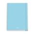 Dohe Serenity Cuaderno Espiral A4 100 Hojas Microperforadas Cuadricula 5mm - Tapa Dura Carton Forrado - Cierre de Goma - Bandas de Color - Color Azul