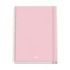 Dohe Serenity Cuaderno Espiral A4 100 Hojas Microperforadas Cuadricula 5mm - Tapa Dura Carton Forrado - Cierre de Goma - Bandas de Color - Color Rosa
