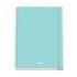 Dohe Serenity Cuaderno Espiral A4 100 Hojas Microperforadas Cuadricula 5mm - Tapa Dura Carton Forrado - Cierre de Goma - Bandas de Color - Color Verde