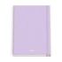 Dohe Serenity Cuaderno Espiral A4 100 Hojas Microperforadas Cuadricula 5mm - Tapa Dura Carton Forrado - Cierre de Goma - Bandas de Color - Color Morado