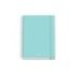 Dohe Serenity Cuaderno Espiral A5 100 Hojas Cuadricula 5mm - Tapa Dura Impresa a todo Color y Plastificada en Brillo - Bandas de Color - Cierre de Goma - Color Verde