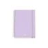 Dohe Serenity Cuaderno Espiral A5 100 Hojas Cuadricula 5mm - Tapa Dura Impresa a todo Color y Plastificada en Brillo - Bandas de Color - Cierre de Goma - Color Morado