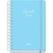 Dohe Serenity Agenda Escolar 25/26 Espiral Wire?o A5 - Semana Vista - Papel 80g/m2 - 4 Hojas de Pegatinas - Cubierta de Carton Plastificado - Cierre con Goma Elastica - Color Azul