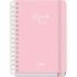 Dohe Serenity Agenda Escolar 25/26 Espiral Wire?o A5 - Semana Vista - Papel 80g/m2 - 4 Hojas de Pegatinas - Cubierta de Carton Plastificado - Cierre con Goma Elastica - Color Rosa