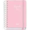 Dohe Serenity Agenda Escolar 25/26 Espiral Wire?o A6 - Dia Pagina - Papel 80g/m2 - 4 Hojas de Pegatinas - Cubierta de Carton Plastificado - Cierre con Goma Elastica - Color Rosa
