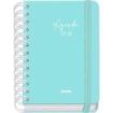 Dohe Serenity Agenda Escolar 25/26 Espiral Wire?o A6 - Dia Pagina - Papel 80g/m2 - 4 Hojas de Pegatinas - Cubierta de Carton Plastificado - Cierre con Goma Elastica - Color Verde