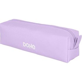 Dohe Serenity Portatodo Cuadrado - Cierre con Cremallera y Tirador de Goma - Color Morado