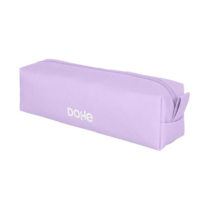 Dohe Serenity Portatodo Cuadrado - Cierre con Cremallera y Tirador de Goma - Color Morado