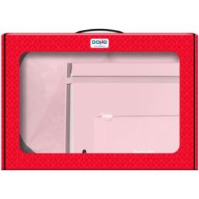 Dohe Serenity Pack de Mochila + Carpeta A4 Recambio + Portatodo Triple - Todo en un Maletin Perfecto para Regalo - Color Rosa